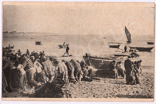 Postal antigo de costumes portugueses