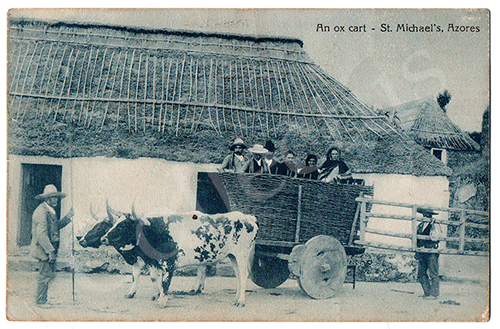 Postal antigo de costumes portugueses